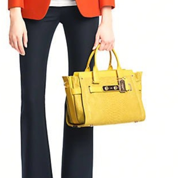 Coach snakeskin PYTHON yellow bag